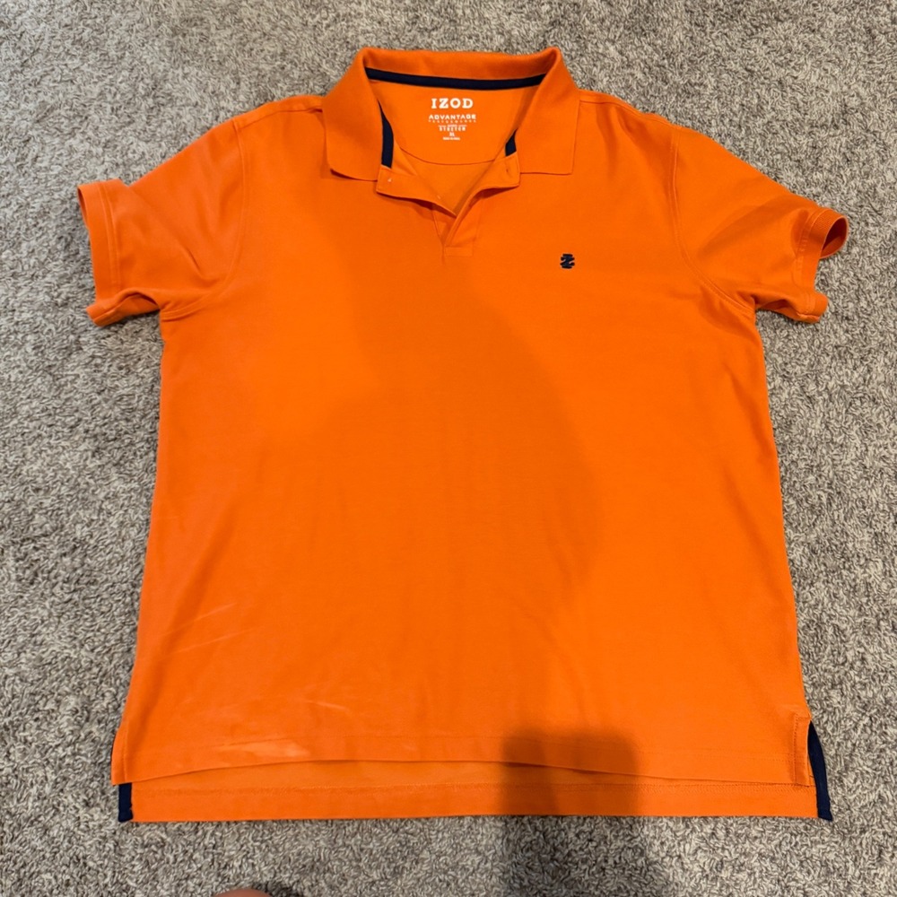 IZOD Advantage Performance‎ Golf Polo Shirt Mens XL Orange